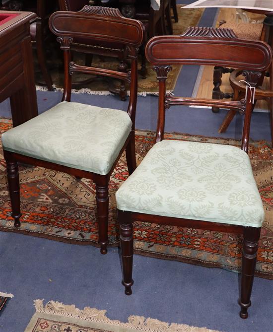 A set of four William IV mahogany dining chairs